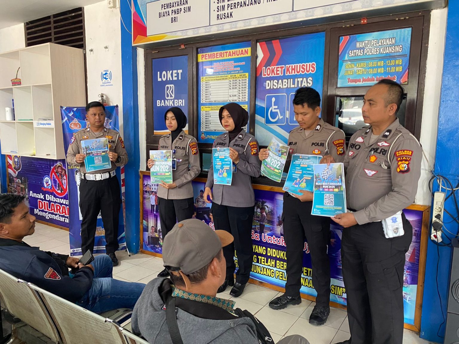Satlantas Polres Kuansing Sosialisasikan Riau Bhayangkara Run kepada Masyarakat